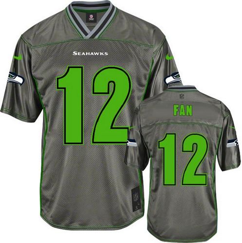 Seahawks #12 Fan Grey Youth Stitched Elite Vapor Jersey cheap jerseys for sale - CheapJerseys.Shop