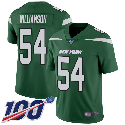 New York Jets #54 Avery Williamson Green Team Color Men's Stitched 100th Season Vapor Limited Jersey Men's cheap jerseys for sale - CheapJerseys.Shop