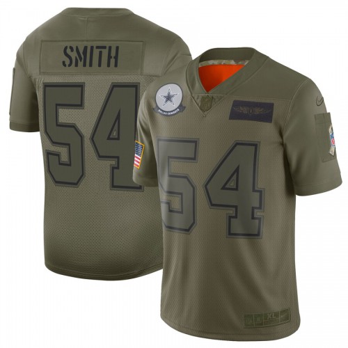 Dallas Cowboys #54 Jaylon Smith Camo Men's Stitched Limited 2019 Salute To Service Jersey Men's cheap jerseys for sale - CheapJerseys.Shop