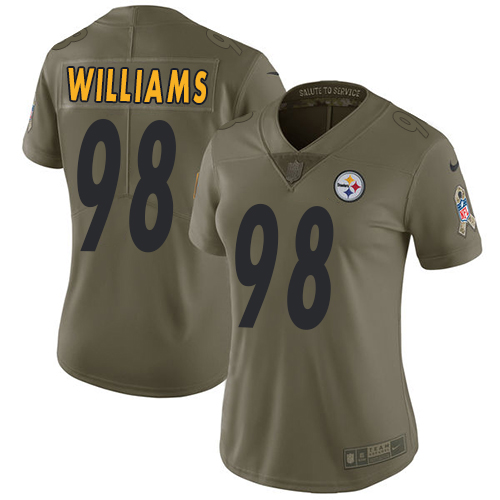 Pittsburgh Steelers #98 Vince Williams Olive Women's Stitched Limited 2017 Salute to Service Jersey Womens cheap jerseys for sale - CheapJerseys.Shop