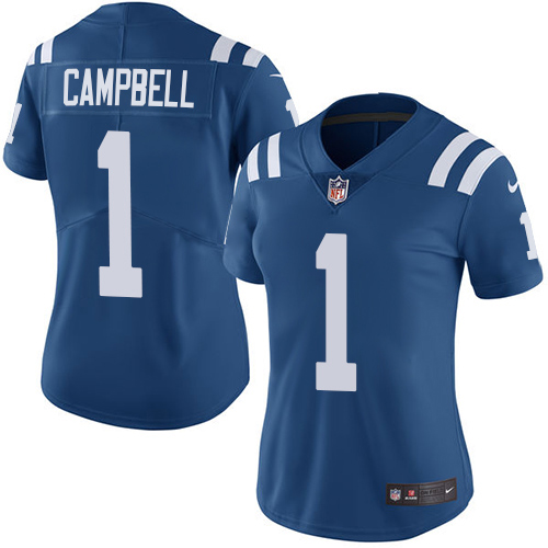 Colts #1 Parris Campbell Royal Blue Team Color Women's Stitched Vapor Untouchable Limited Jerse cheap jerseys for sale - CheapJerseys.Shop