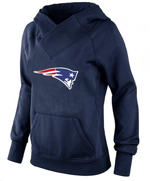 Women's New England Patriots Logo Pullover Hoodie Navy Blue cheap jerseys for sale - CheapJerseys.Shop