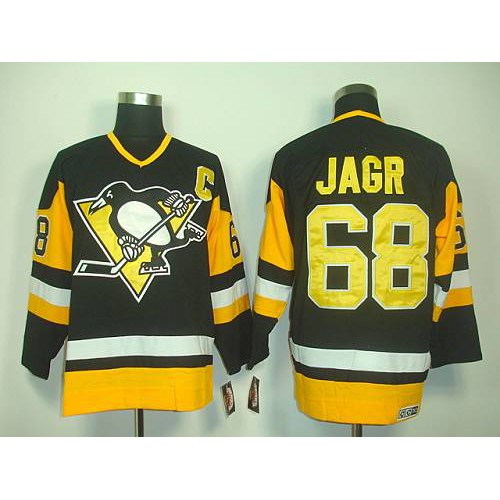 Pittsburgh Penguins #68 Jaromir Jagr Black CCM Throwback Stitched Jersey Men's cheap jerseys for sale - CheapJerseys.Shop