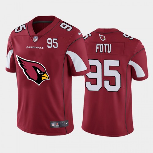 Arizona Arizona Cardinals #95 Leki Fotu Red Men's Big Team Logo Player Vapor Limited Jersey Men's cheap jerseys for sale - CheapJerseys.Shop
