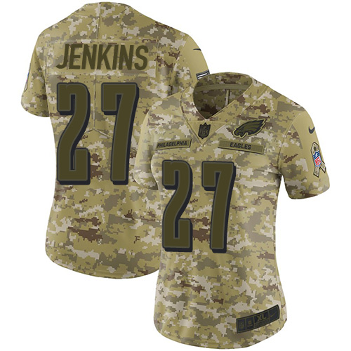 Philadelphia Eagles #27 Malcolm Jenkins Camo Women's Stitched Limited 2018 Salute to Service Jersey Womens cheap jerseys for sale - CheapJerseys.Shop