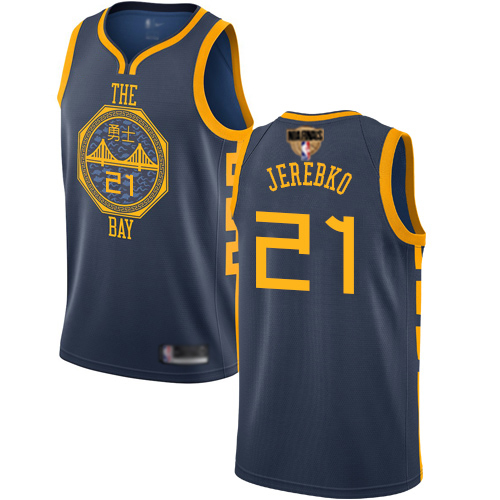 Golden State Warriors #21 Jonas Jerebko Navy 2019 Finals Bound Swingman City Edition 2018/19 Jersey Mens cheap jerseys for sale - CheapJerseys.Shop