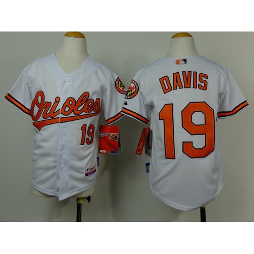 Baltimore Orioles #19 Chris Davis White Cool Base Stitched Youth Jersey Youth cheap jerseys for sale - CheapJerseys.Shop