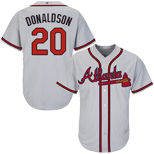 Atlanta Braves #20 Josh Donaldson Grey Cool Base Stitched Youth Jersey Youth cheap jerseys for sale - CheapJerseys.Shop