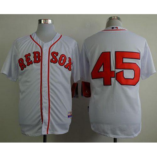 Boston Red Sox #45 Pedro Martinez White Cool Base Stitched Jersey Men's cheap jerseys for sale - CheapJerseys.Shop