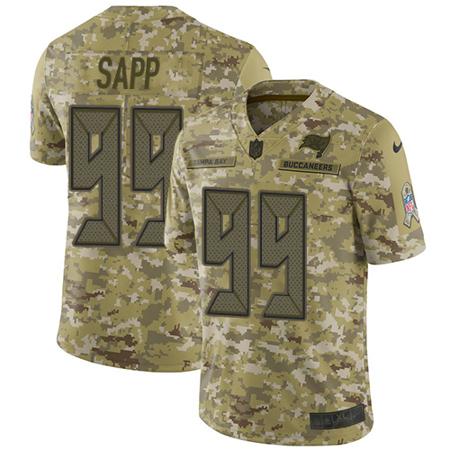 Tampa Bay Buccaneers #99 Warren Sapp Camo Men's Stitched Limited 2018 Salute To Service Jersey Men's cheap jerseys for sale - CheapJerseys.Shop