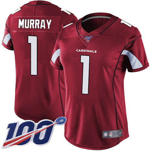 Cardinals #1 Kyler Murray Red Team Color Women's Stitched 100th Season Vapor Limited Jersey cheap jerseys for sale - CheapJerseys.Shop