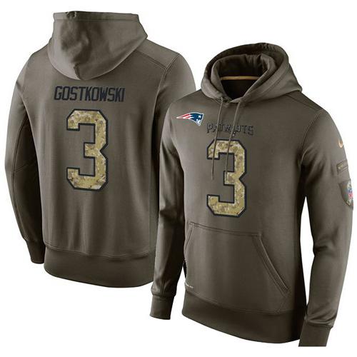 Men's New England Patriots #3 Stephen Gostkowski Stitched Green Olive Salute To Service KO Performance Hoodie cheap jerseys for sale - CheapJerseys.Shop