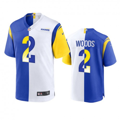 Los Angeles Los Angeles Rams #2 Robert Woods Men's Royal White Split Game Limited Jersey Men's cheap jerseys for sale - CheapJerseys.Shop