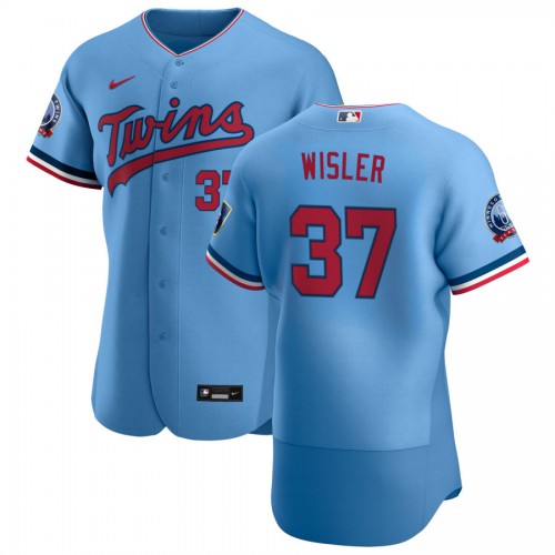 Minnesota Minnesota Twins #37 Matt Wisler Men's Light Blue Alternate 2020 60th Season Authentic Team Jersey Men's cheap jerseys for sale - CheapJerseys.Shop