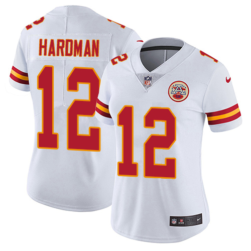Chiefs #12 Mecole Hardman White Women's Stitched Vapor Untouchable Limited Jersey cheap jerseys for sale - CheapJerseys.Shop
