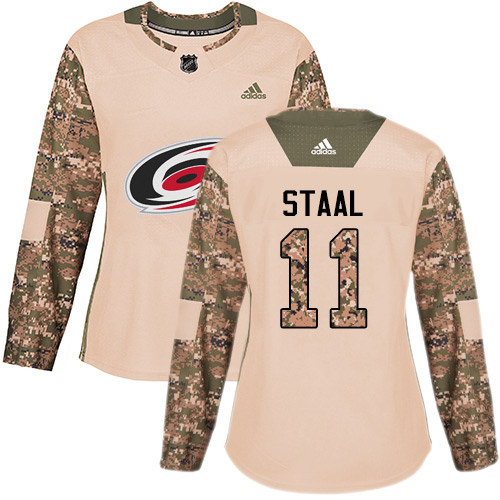Carolina Hurricanes #11 Jordan Staal Camo Authentic 2017 Veterans Day Women's Stitched Jersey Womens cheap jerseys for sale - CheapJerseys.Shop