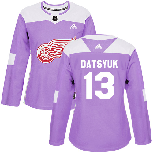 Detroit Red Wings #13 Pavel Datsyuk Purple Authentic Fights Cancer Women's Stitched Jersey Womens cheap jerseys for sale - CheapJerseys.Shop