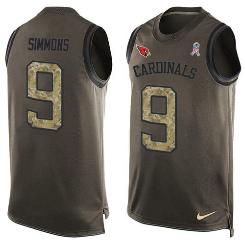 Cardinals #9 Isaiah Simmons Green Men's Stitched Limited Salute To Service Tank Top Jersey cheap jerseys for sale - CheapJerseys.Shop