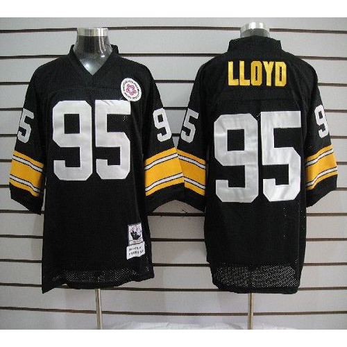 Mitchell And Ness Pittsburgh Steelers #95 Greg Lloyd Black Stitched Jersey Men's cheap jerseys for sale - CheapJerseys.Shop