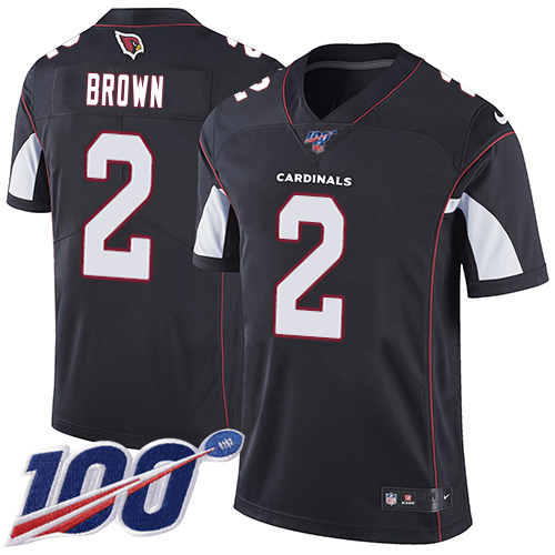 Cardinals #2 Marquise Brown Black Alternate Men's Stitched 100th Season Vapor Untouchable Limited Jersey cheap jerseys for sale - CheapJerseys.Shop