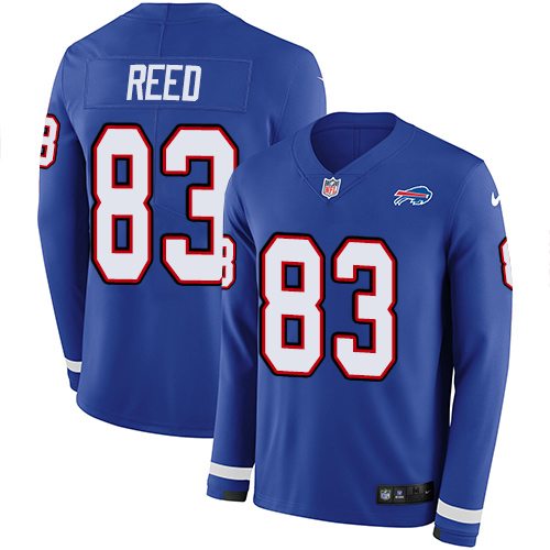 Buffalo Bills #83 Andre Reed Royal Blue Team Color Men's Stitched Limited Therma Long Sleeve Jersey Men's cheap jerseys for sale - CheapJerseys.Shop