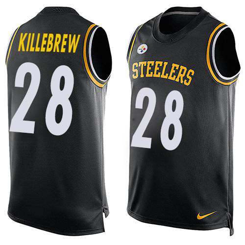 Steelers #28 Miles Killebrew Black Team Color Men's Stitched Limited Tank Top Jersey cheap jerseys for sale - CheapJerseys.Shop