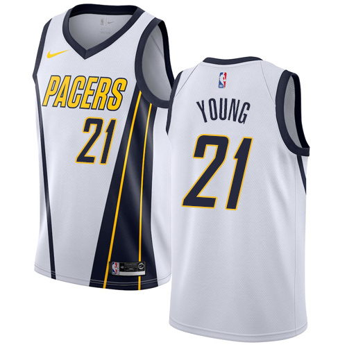 Indiana Pacers #21 Thaddeus Young White Swingman Earned Edition Jersey Mens cheap jerseys for sale - CheapJerseys.Shop