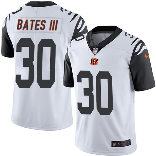 Bengals #30 Jessie Bates III White Men's Stitched Limited Rush Jersey cheap jerseys for sale - CheapJerseys.Shop