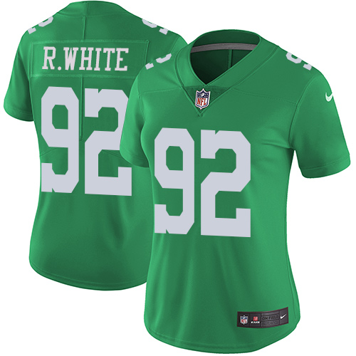 Philadelphia Eagles #92 Reggie White Green Women's Stitched Limited Rush Jersey Womens cheap jerseys for sale - CheapJerseys.Shop