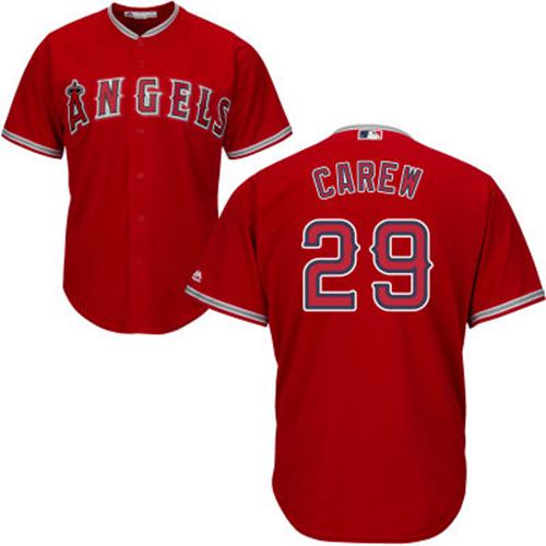 Los Angeles Angels #29 Rod Carew Red Cool Base Stitched Youth Jersey Youth cheap jerseys for sale - CheapJerseys.Shop