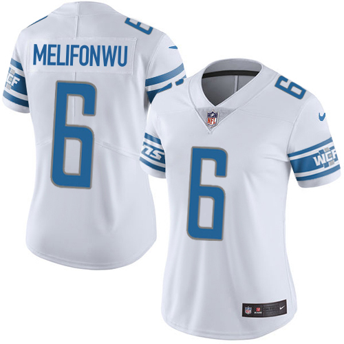 Lions #6 Ifeatu Melifonwu White Women's Stitched Vapor Untouchable Limited Jersey cheap jerseys for sale - CheapJerseys.Shop