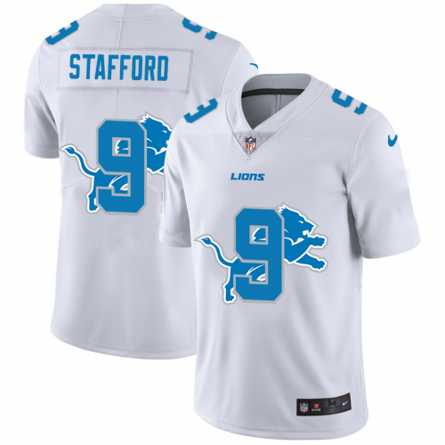 Detroit Detroit Lions #9 Matthew Stafford White Men's Team Logo Dual Overlap Limited Jersey Men's cheap jerseys for sale - CheapJerseys.Shop