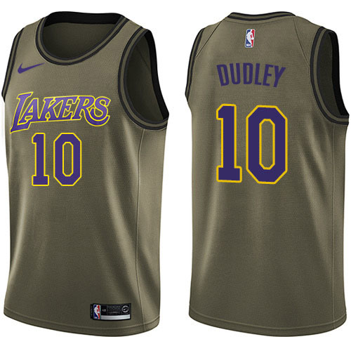 Los Angeles Lakers #10 Jared Dudley Green Swingman Salute to Service Jersey Mens cheap jerseys for sale - CheapJerseys.Shop