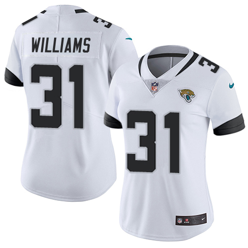 Jaguars #31 Darious Williams White Women's Stitched Vapor Untouchable Limited Jersey cheap jerseys for sale - CheapJerseys.Shop