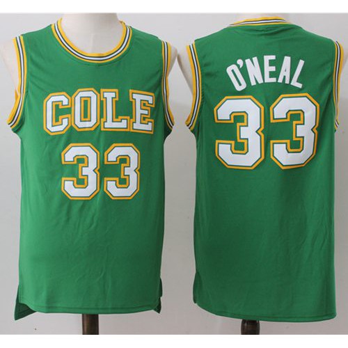 Los Angeles Lakers #33 Shaquille ONeal Green Robert G. Cole High School Stitched Jersey Mens cheap jerseys for sale - CheapJerseys.Shop