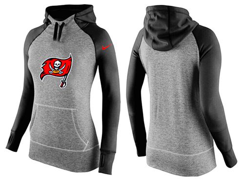 Women's Tampa Bay Buccaneers Performance Hoodie Grey & Black cheap jerseys for sale - CheapJerseys.Shop