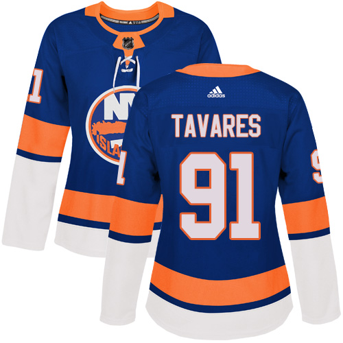 New York Islanders #91 John Tavares Royal Blue Home Authentic Women's Stitched Jersey Womens cheap jerseys for sale - CheapJerseys.Shop