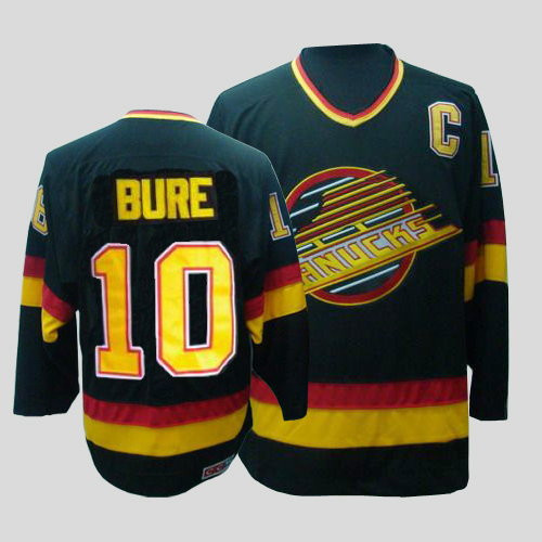 Vancouver Canucks #10 Pavel Bure CCM Throwback Stitched Black Jersey Men's cheap jerseys for sale - CheapJerseys.Shop