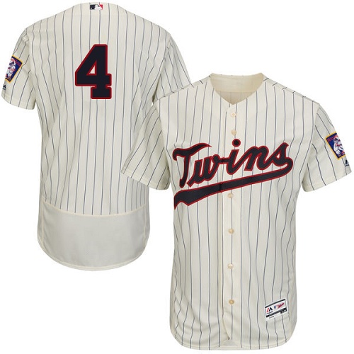 Minnesota Twins #4 Paul Molitor Cream Strip Flexbase Authentic Collection Stitched Jersey Men's cheap jerseys for sale - CheapJerseys.Shop