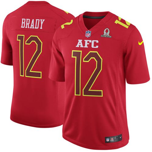Patriots #12 Tom Brady Red Men's Stitched Game AFC 2017 Pro Bowl Jersey cheap jerseys for sale - CheapJerseys.Shop