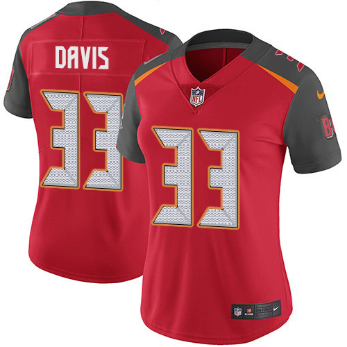 Tampa Bay Buccaneers #33 Carlton Davis III Red Team Color Women's Stitched Vapor Untouchable Limited Jersey Womens cheap jerseys for sale - CheapJerseys.Shop