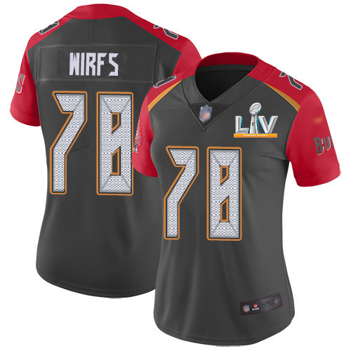 Tampa Bay Buccaneers #78 Tristan Wirfs Gray Women's Super Bowl LV Bound Stitched Limited Inverted Legend Jersey Womens cheap jerseys for sale - CheapJerseys.Shop