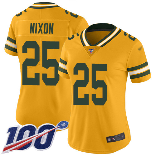 Packers #25 Keisean Nixon Gold Women's Stitched Limited Inverted Legend Jersey cheap jerseys for sale - CheapJerseys.Shop
