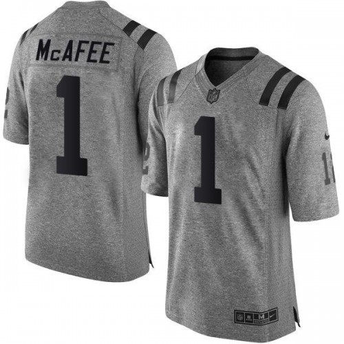 Indianapolis Colts #1 Pat McAfee Gray Men's Stitched Limited Gridiron Gray Jersey Men's cheap jerseys for sale - CheapJerseys.Shop