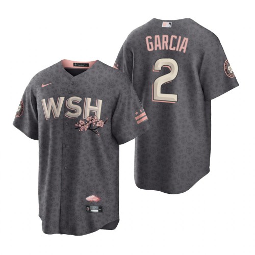 Washington Washington Nationals #2 Luis Garcia Men's Gray Game 2022 City Connect Replica Jersey Men's cheap jerseys for sale - CheapJerseys.Shop
