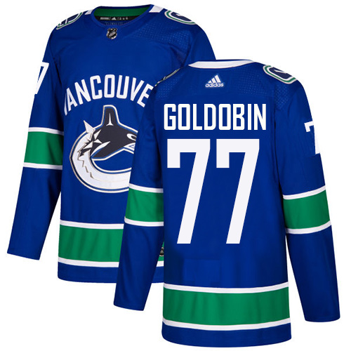 Vancouver Canucks #77 Nikolay Goldobin Blue Home Authentic Youth Stitched Jersey Youth cheap jerseys for sale - CheapJerseys.Shop