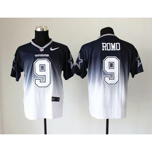 Dallas Cowboys #9 Tony Romo Navy Blue/White Men's Stitched Elite Fadeaway Fashion Jersey Men's cheap jerseys for sale - CheapJerseys.Shop