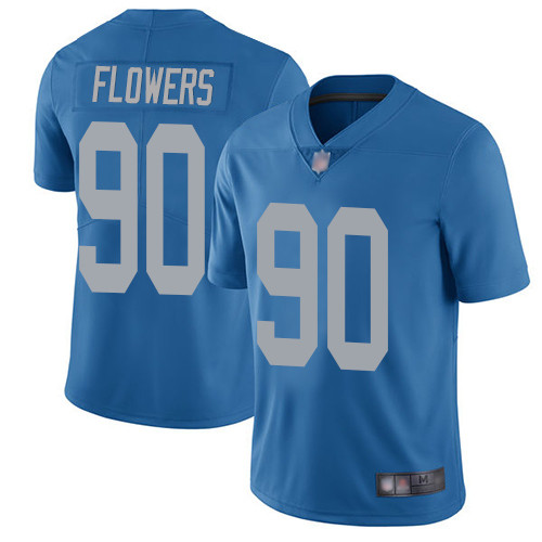 Detroit Lions #90 Trey Flowers Blue Throwback Men's Stitched Vapor Untouchable Limited Jersey Men's cheap jerseys for sale - CheapJerseys.Shop
