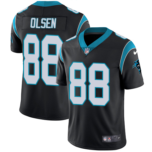 Carolina Panthers #88 Greg Olsen Black Team Color Men's Stitched Vapor Untouchable Limited Jersey Men's cheap jerseys for sale - CheapJerseys.Shop
