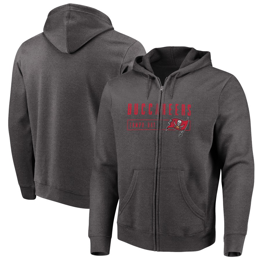 Tampa Bay Buccaneers Majestic Hyper Stack Full-Zip Hoodie Heathered Charcoal cheap jerseys for sale - CheapJerseys.Shop